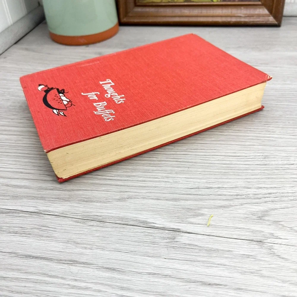 Vintage Red Cookbook Thoughts for Buffets - 1950s Cookbook - Midcentury Cookbook